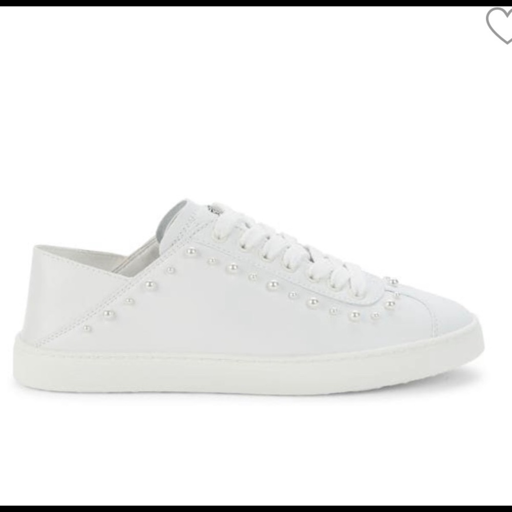 NEW Stuart Weitzman white pearl sneakers